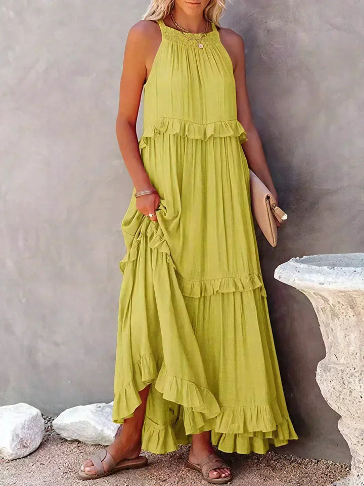 Harper™ | Halter Ruffle Maxi Dress