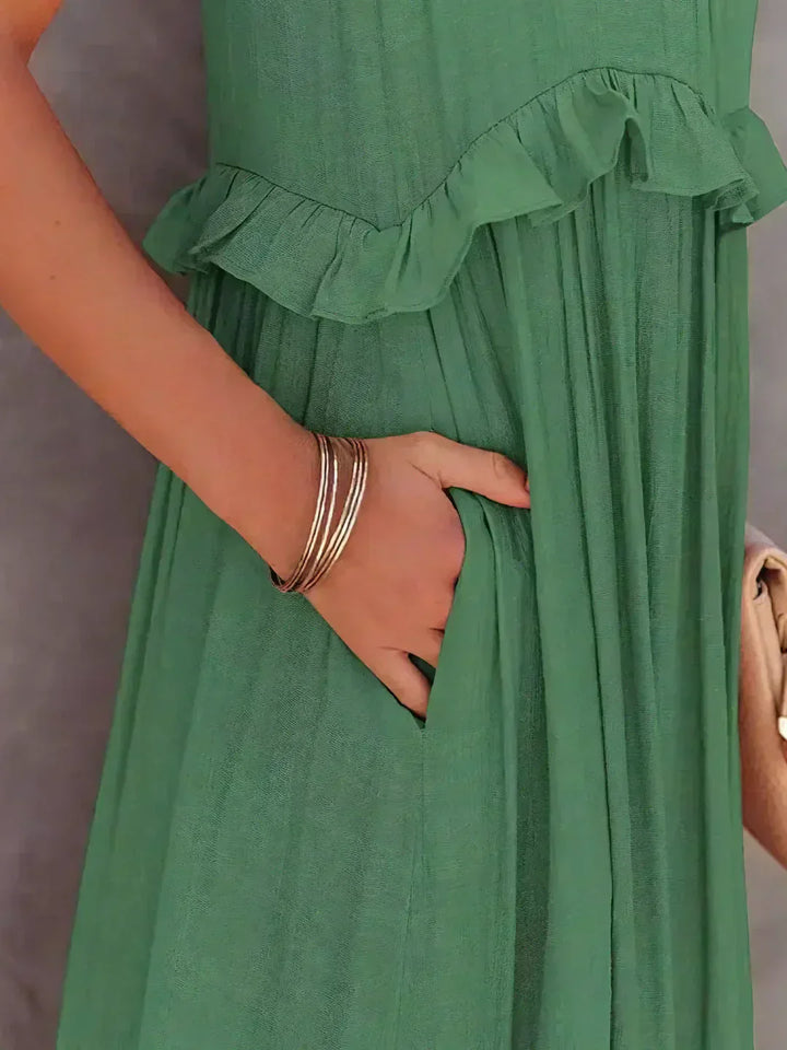 Harper™ | Halter Ruffle Maxi Dress
