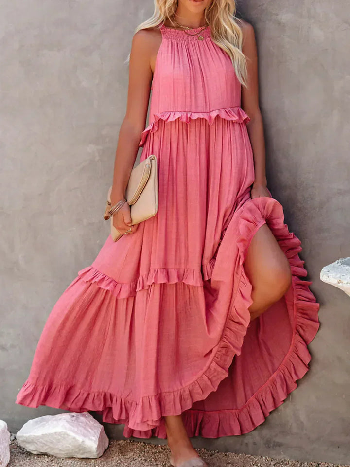 Harper™ | Halter Ruffle Maxi Dress