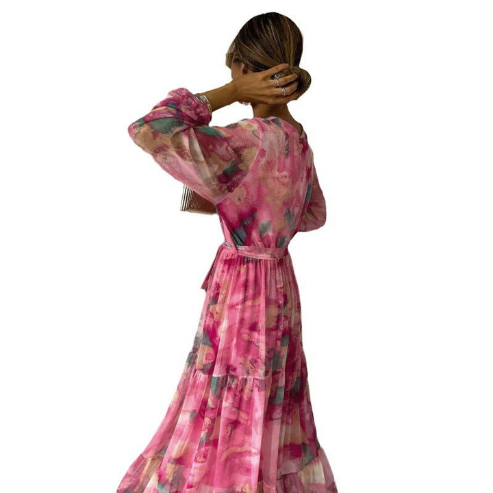 Joyce™ | Elegant Floral V-neck Dress
