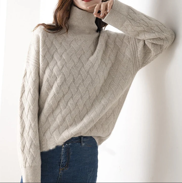 Chloe | Cable Knit Turtleneck Sweater